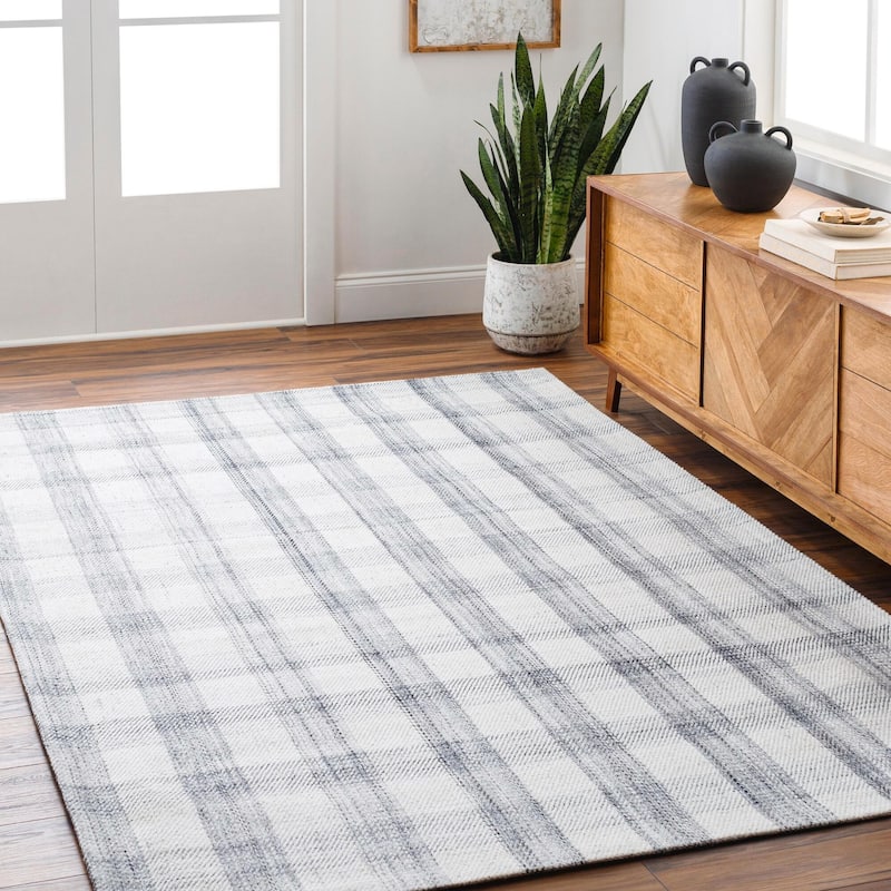 Becki Owens x Livabliss Sammy Handwoven Plaid Area Rug - Ash - 6' x 9'