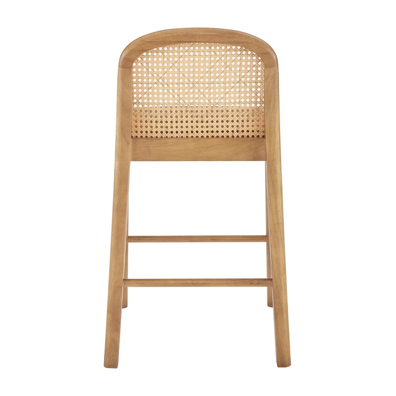 NPD Furniture Donna Faux Leather Rattan Counter Stool (Set of 2)