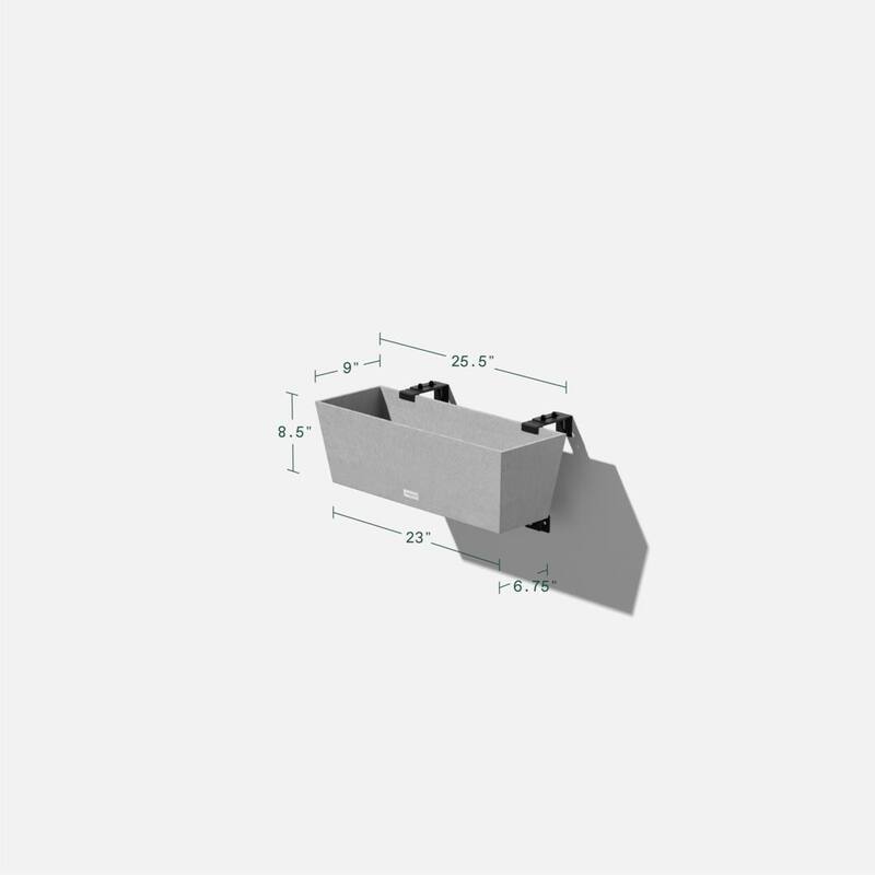 Pure Series Railing Window Box Planter