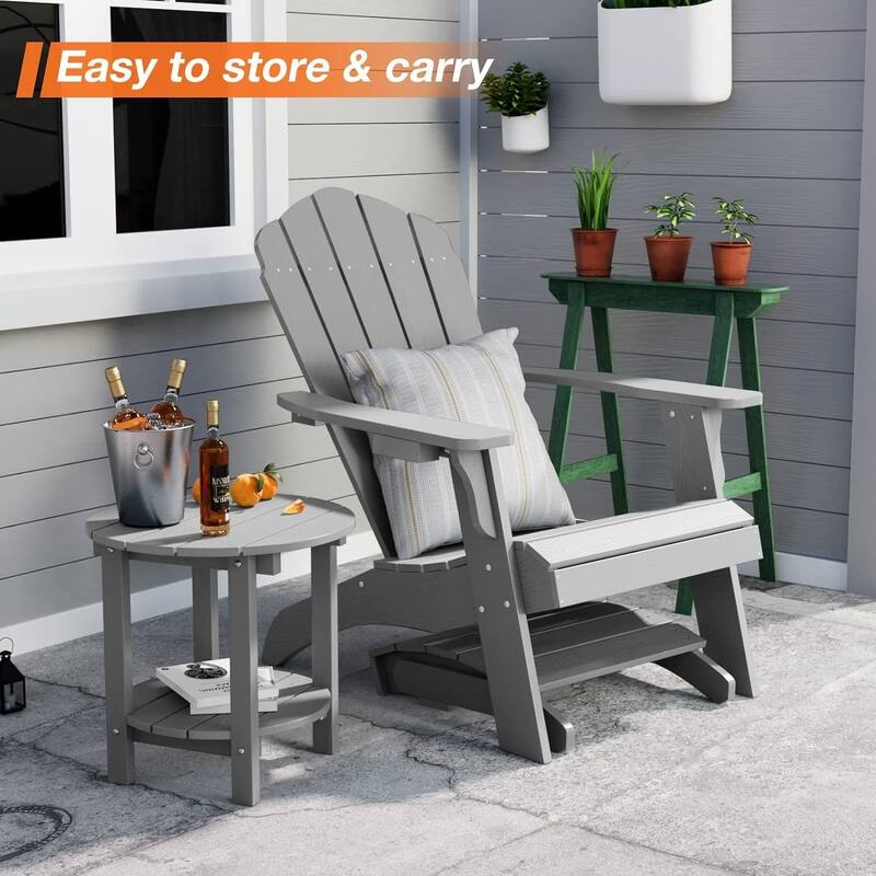 WINSOON Adirondack Ottoman,Folding Adirondack Foot Rest