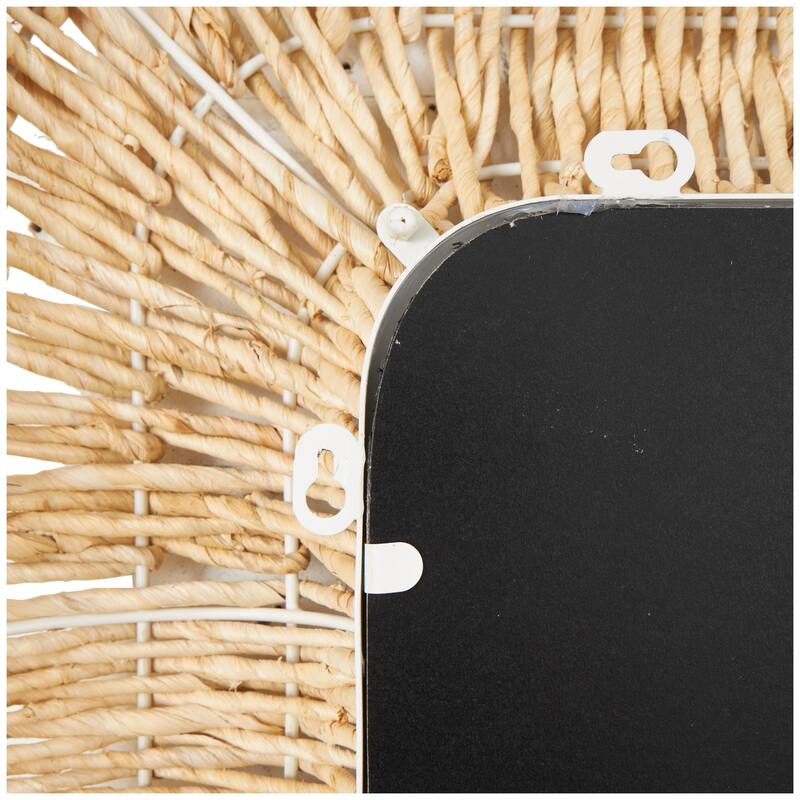 Handmade Brown Rattan Handmade Woven Wall Mirror