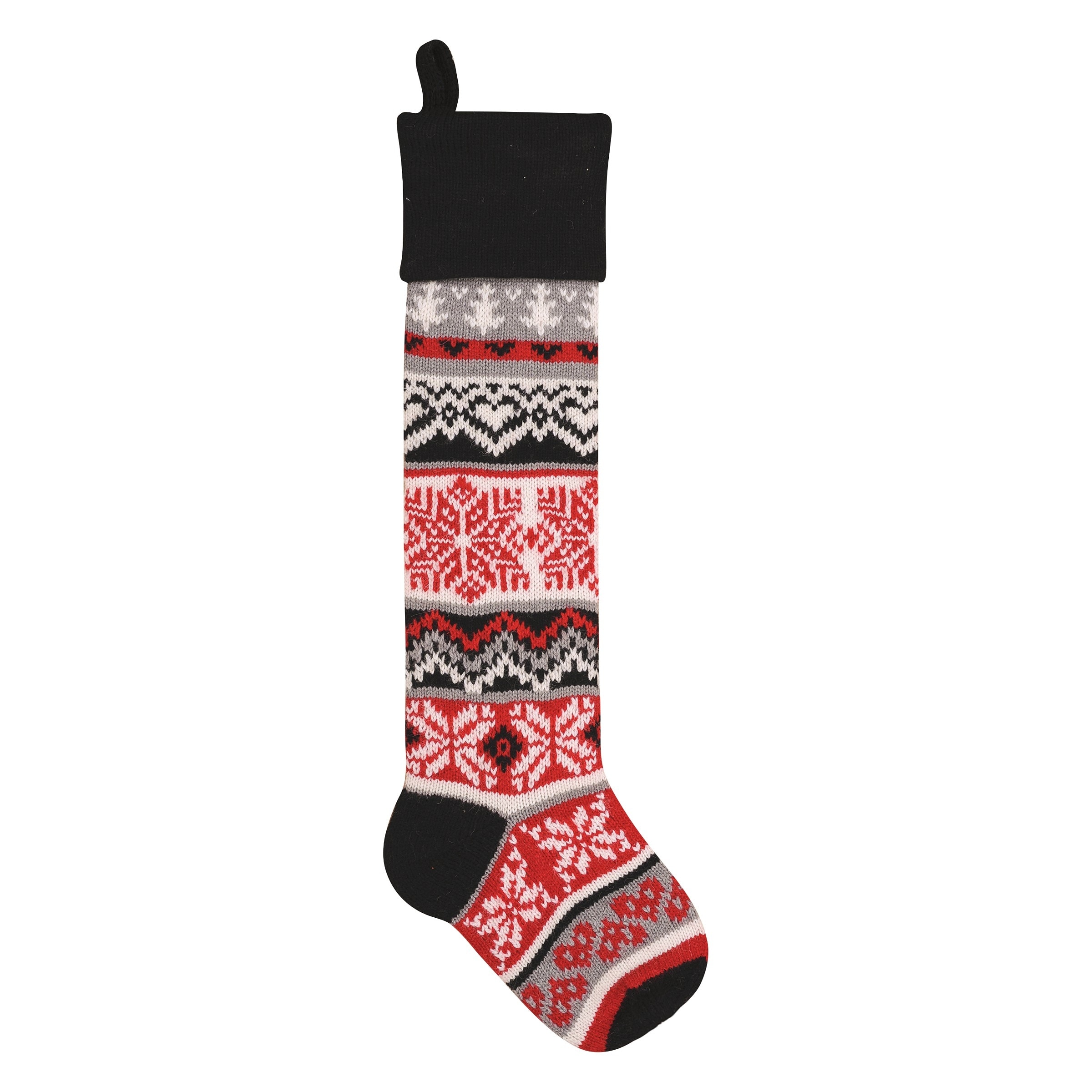 Winter Grey Knit Stockings - King