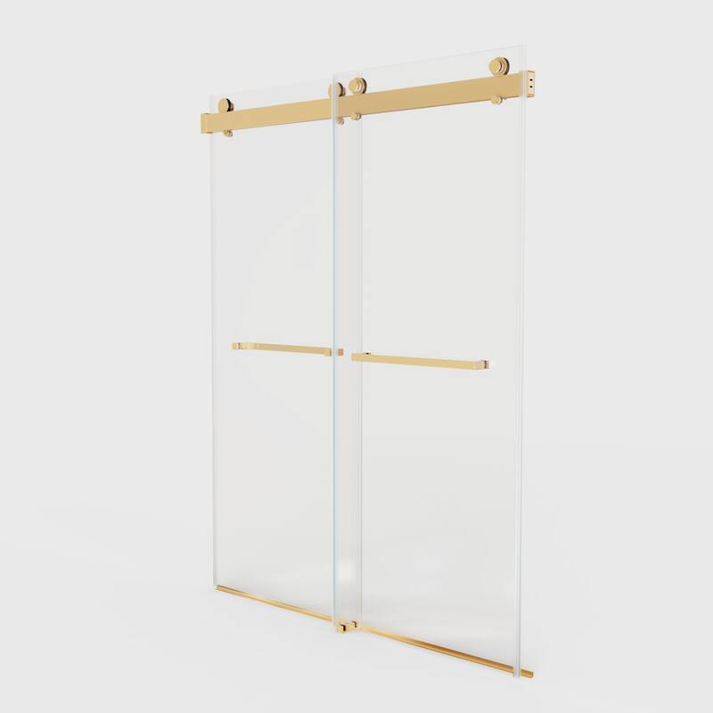 56-60"W x 76"H Frameless Double Sliding Shower Door