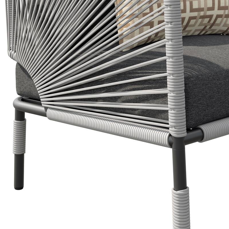 Corvus Serenity Outdoor Club Chair with Sunbrella Lumbar Pillow