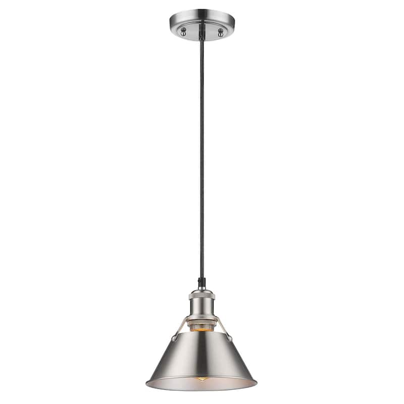 Golden Lighting Orwell Single Light 7-1/2" Wide Mini Pendant in Pewter