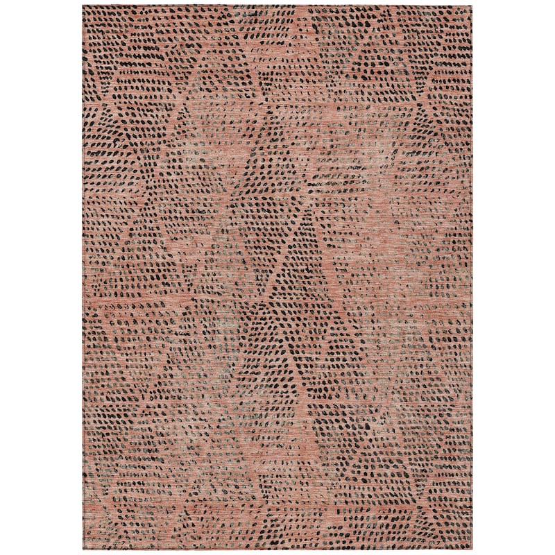 Machine Washable Indoor/ Outdoor Chantille Contemporary Diamonds Rug