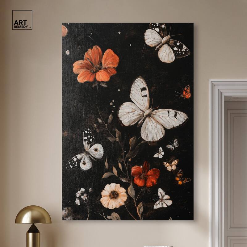 Butterfly Wing Patterns Canvas by Art Remedy, Gallery Wrapped