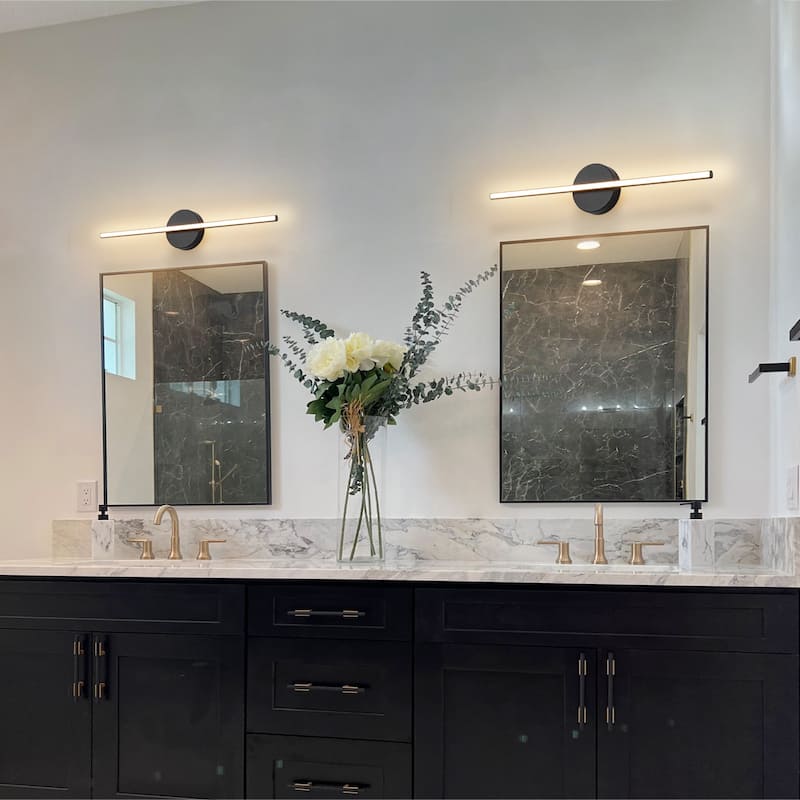 Modern 1-Light Dimmable LED Linear Bathroom Vanity Light