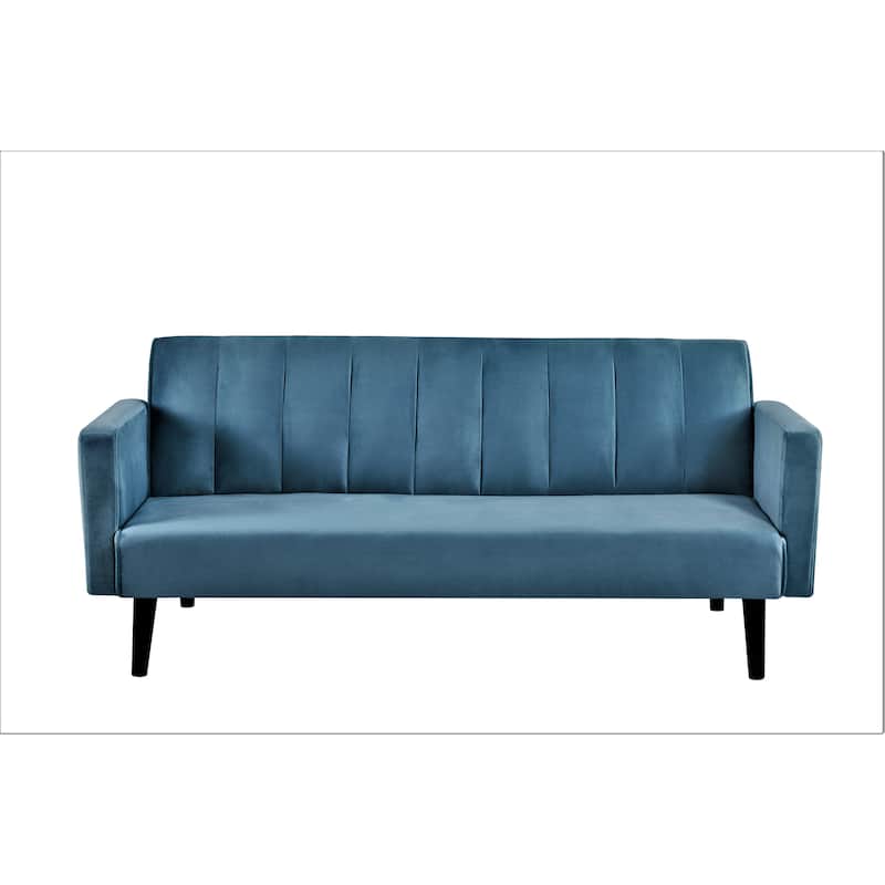 Gelbero Striped Velvet Sofa Bed Sleeper