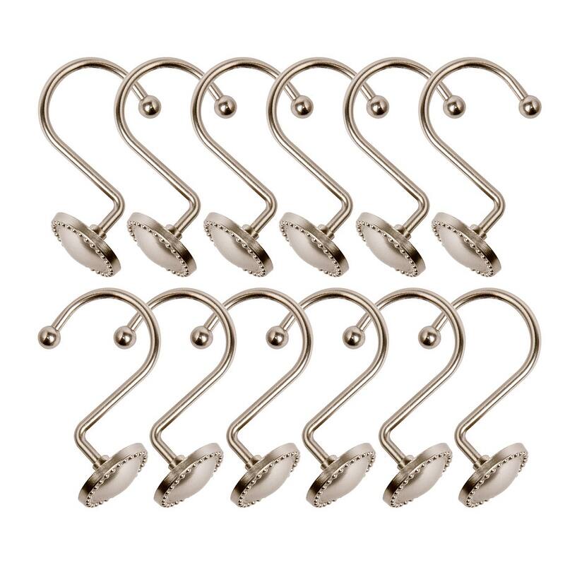 Utopia Alley Rustproof Zinc Shower Curtain Rings for Bathroom, Set of 12