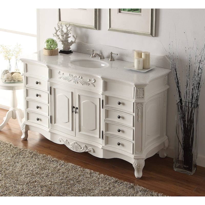 42 Inch Classic style antique white Bathroom Sink Vanity