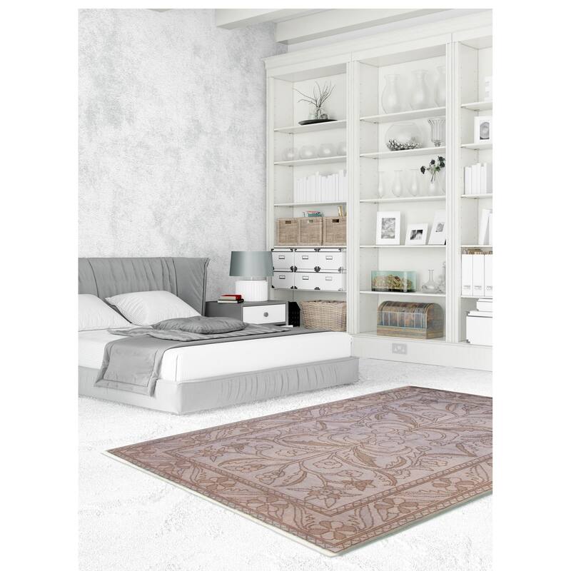 ECARPETGALLERY Hand-knotted Vibrance Grey Wool Rug - 3'6 x 5'0