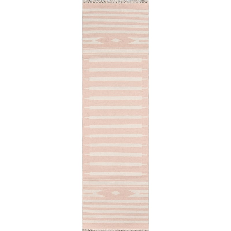 Skyline Decor Light Green Thompson Rugs in Rectangle Shape - Big - 2'3" x 8' Runner - Pink