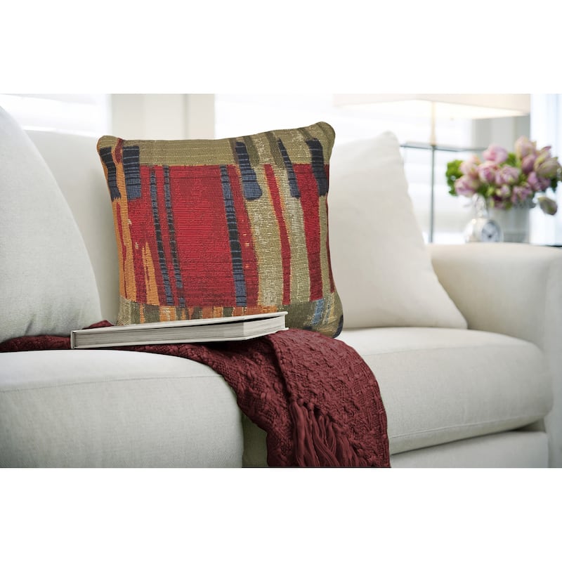 Liora Manne Marina Paintbox Indoor/Outdoor Pillow Multi