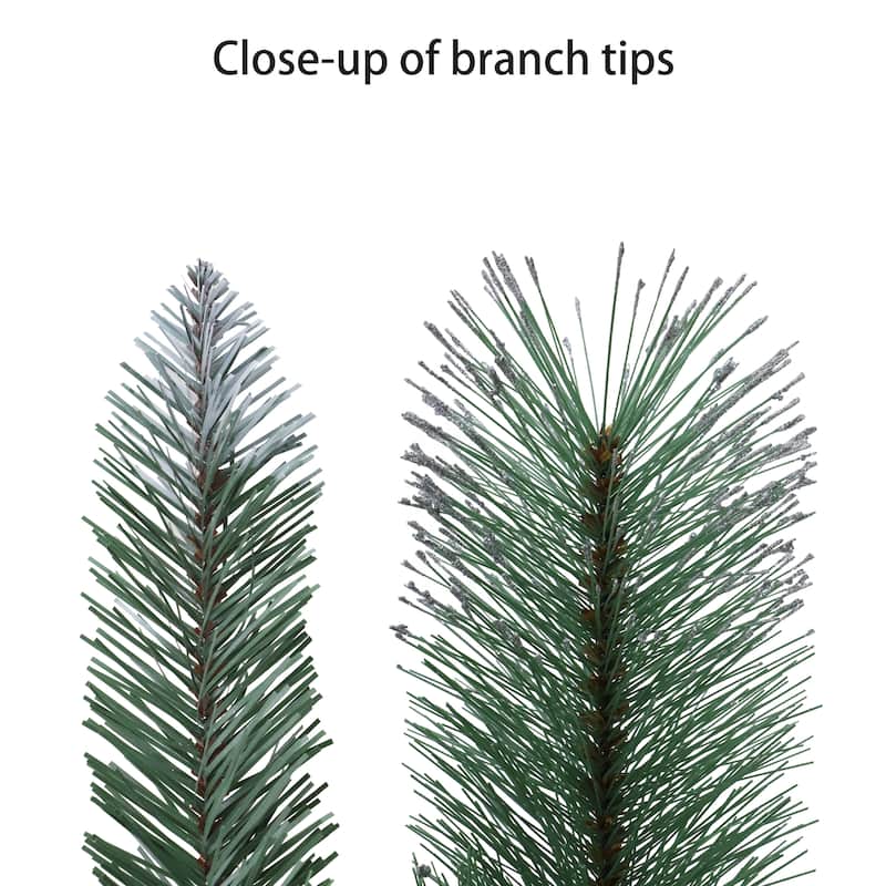 Puleo International 7.5' Pre-Lit Sterling Pine Christmas Tree