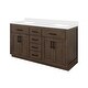 preview thumbnail 17 of 15, OVE Decors Bailey 60 in. Double sink Bathroom Vanity in Almond Latte with Power Bar