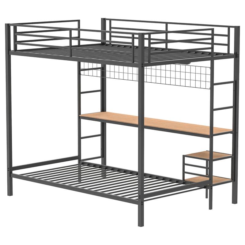 Alevera Metal Bunk Bed with Ladder