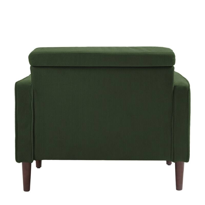 2 Set Upholstered Wide Comfy Accent Club Chair with Wood Leg - 34.6" W x 30.6" D x 28.7" H
