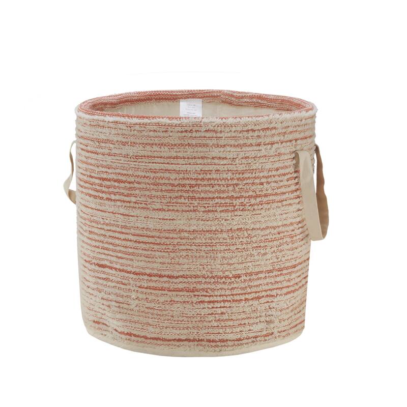 Sevita Textured Cotton Hand-Made Storage Basket - 19" x 19" x 19"