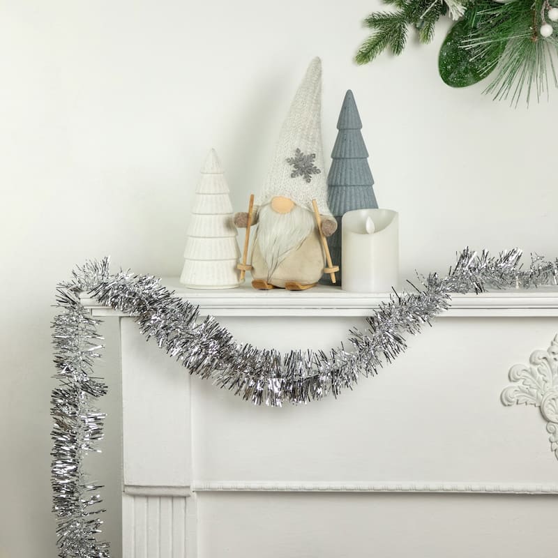 50' x 2.5" Christmas Foil Tinsel Garland - Unlit
