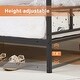 preview thumbnail 7 of 6, Rustic Brown Twin Metal Bunk Bed with Ladder & Adjustable Bottom