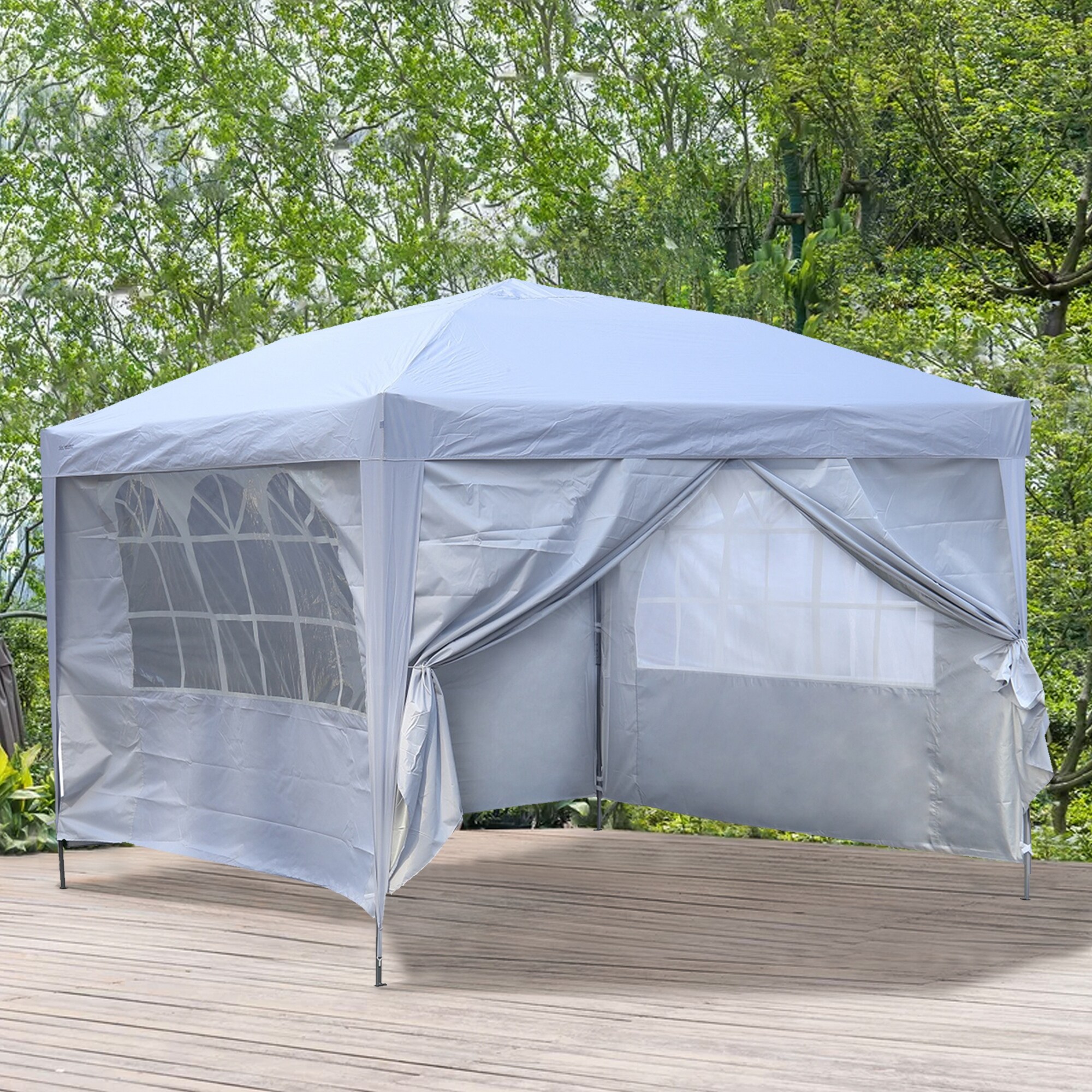 White Finish Flat top outdoor Tent with 
