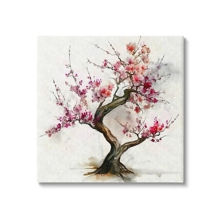 Stupell Cherry Blossom Bonsai Tree Canvas Wall Art By Ziwei Li - Bed 