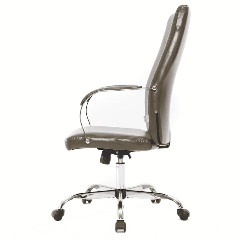 Sonora Ergonomic High Back Leather Office Chair with Lumbar Support, Adjustable Height, Tilt Lock, Chrome Frame & Swivel Casters