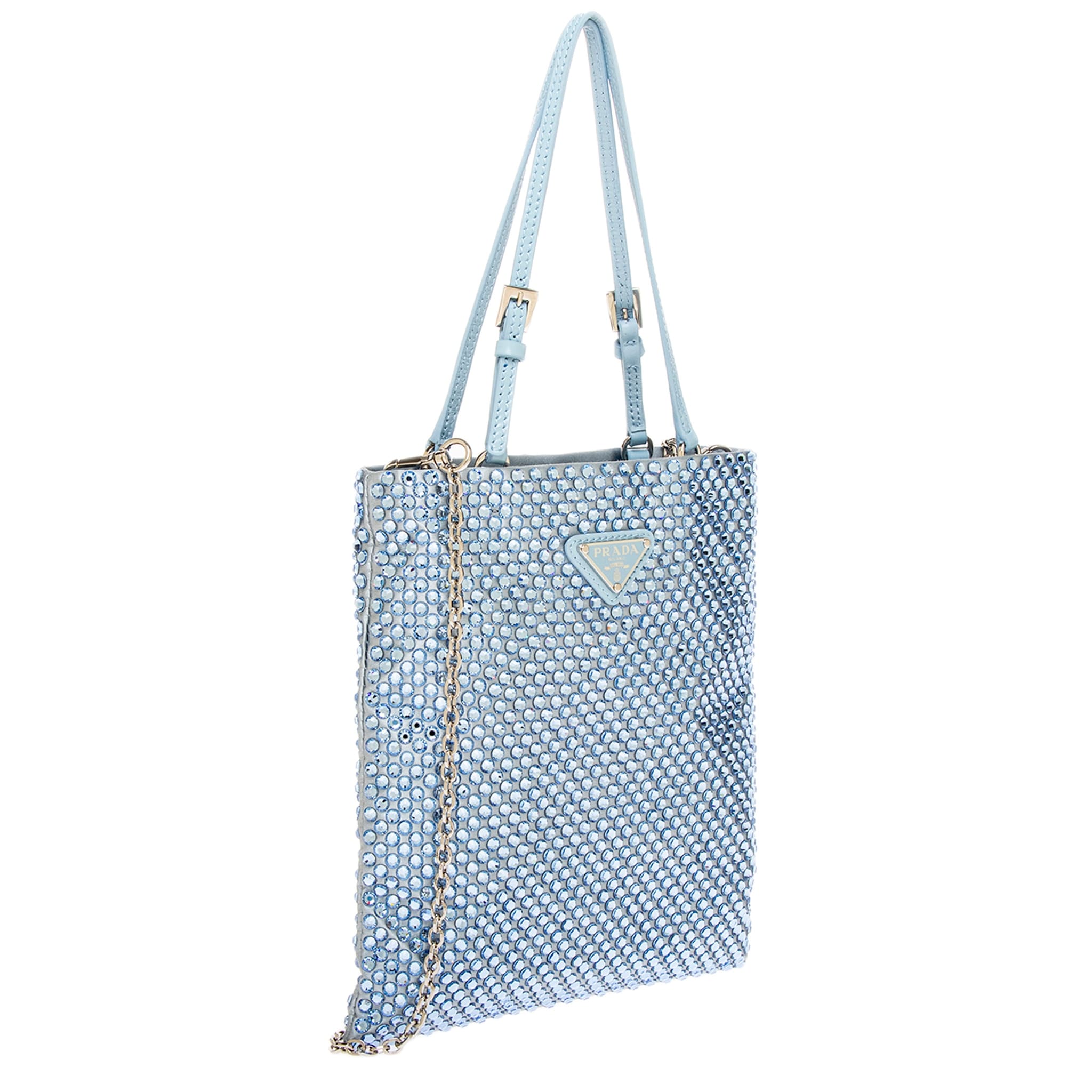 Prada Satin Crystal Mini Handbag - Overstock - 43315781