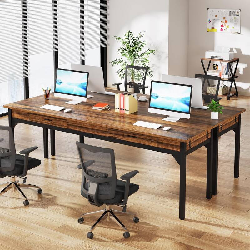 78.7 Inches Two Person Desk Large Executive Office Desk