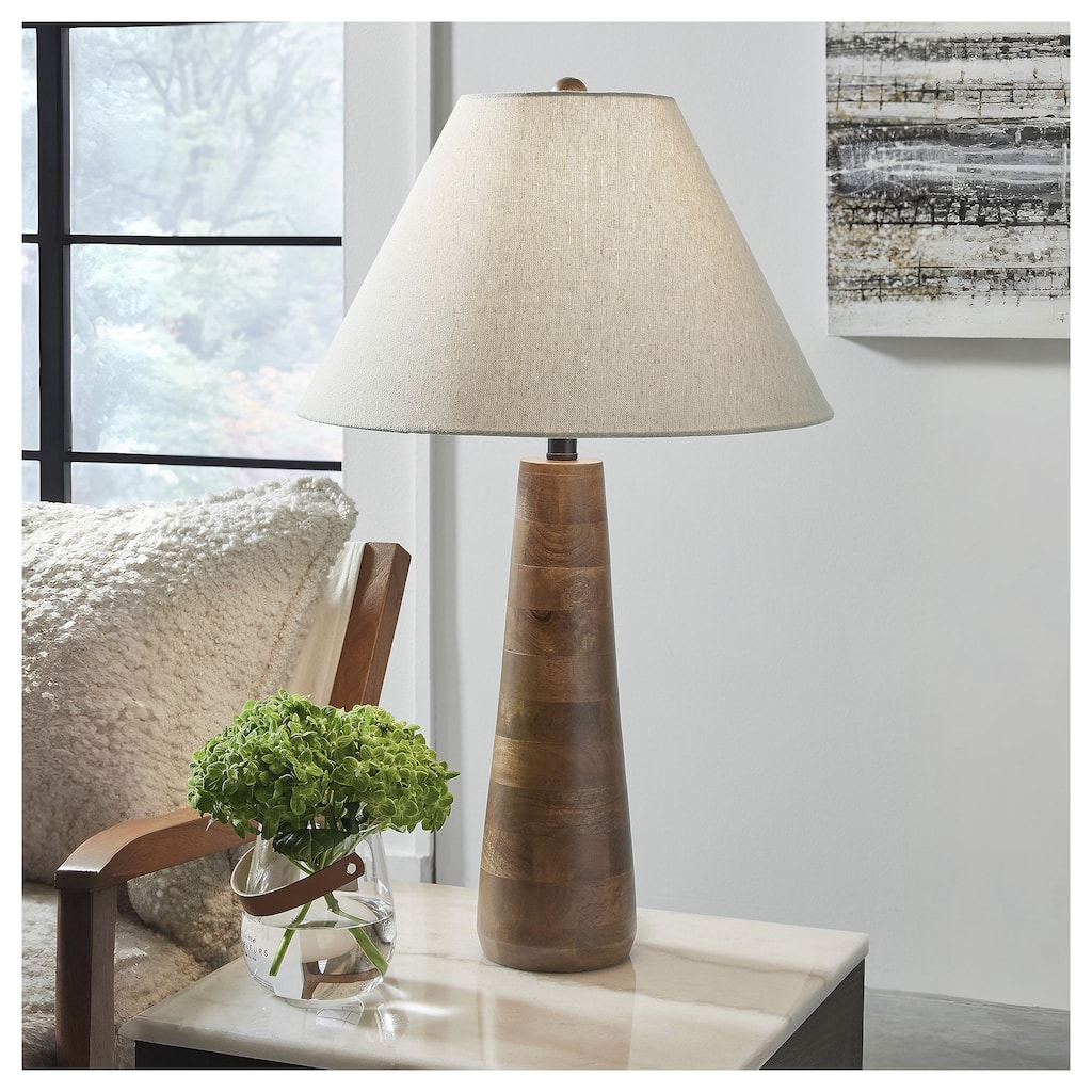 Signature Design by Ashley Danset Brown Table Lamp - 18.13" W x 18.13" D x 30.13" H