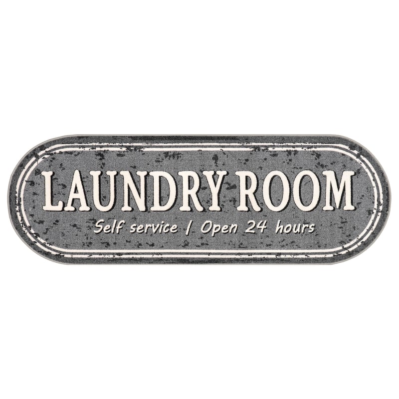 Nuloom Graphic Machine Washable Laundry Mat