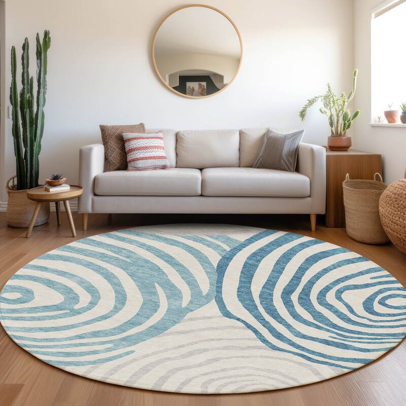 Machine Washable Indoor/ Outdoor Chantille Contemporary Dimensions Rug
