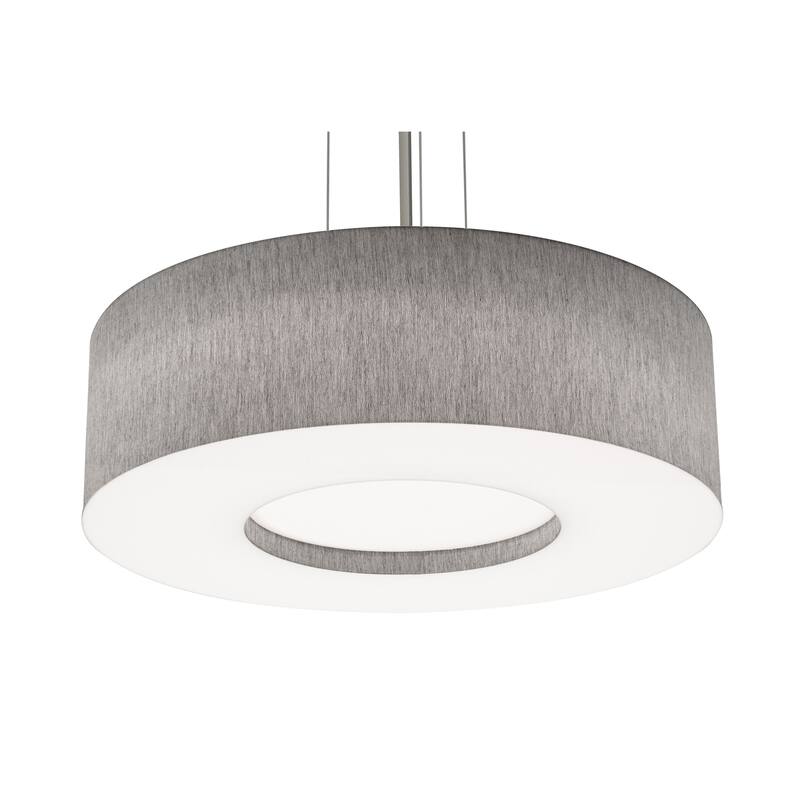 AFX MCP2432MBSN Montclair 3 Light 24" Wide Pendant - Satin Nickel / Grey / White