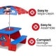 preview thumbnail 3 of 3, Disney Mickey Mouse 4 Seat Activity Picnic Table with Umbrella and LEGO Compatible Tabletop