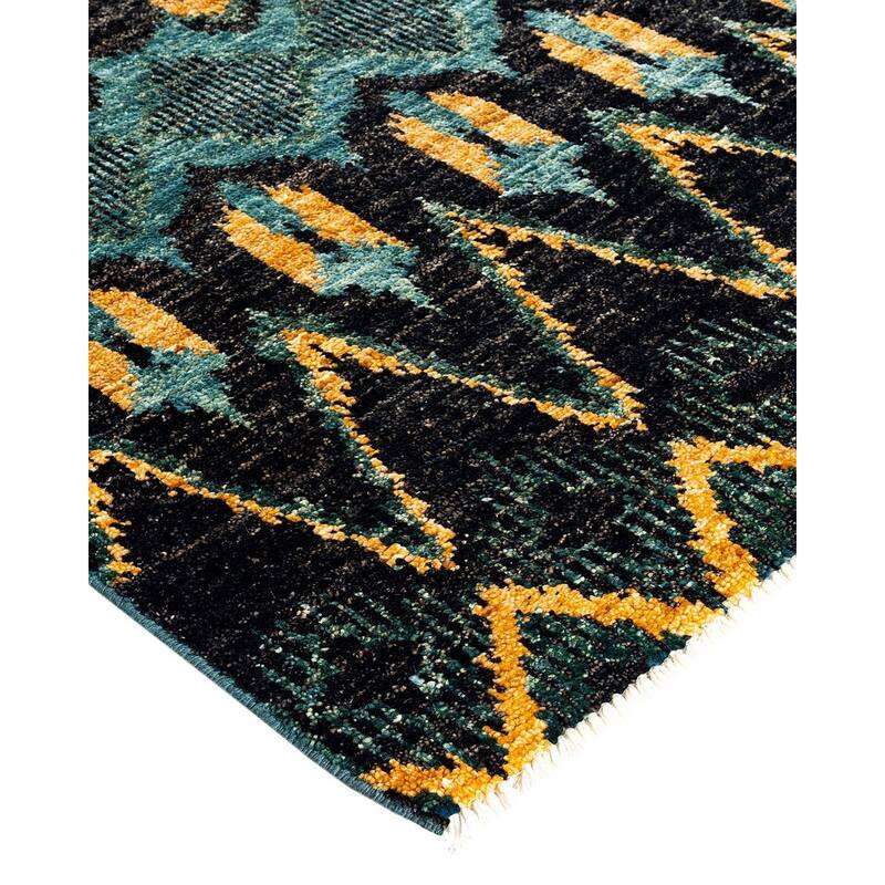 Contemporary Overdyed Wool Hand Knotted Area Rug - 4' 6" x 6' 5"