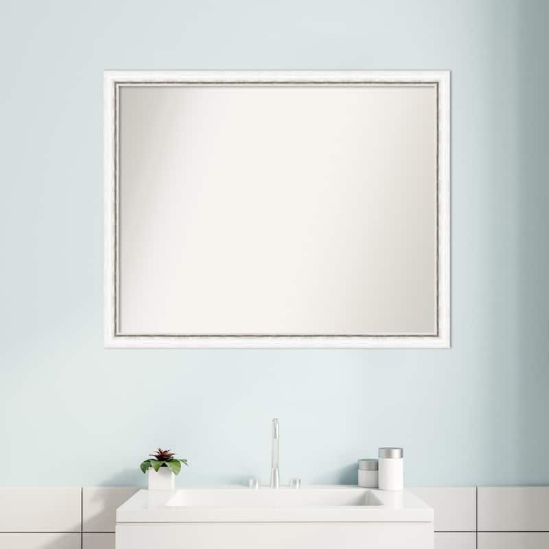 Morgan Non-Beveled Wood Framed Bathroom Vanity Wall Mirror