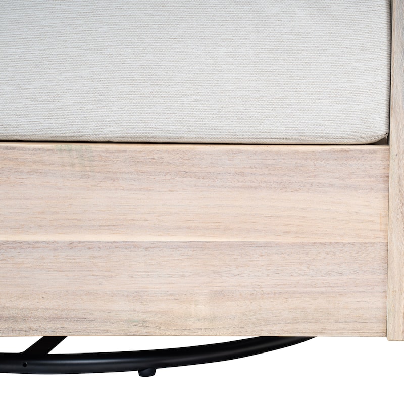 Christopher Knight Home - Telluride Modern Outdoor Solid Wood Swivel Club Chair with Cushioned Comfort