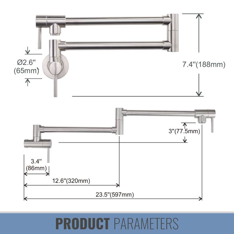 WOWOW Wall Mounted Pot Filler