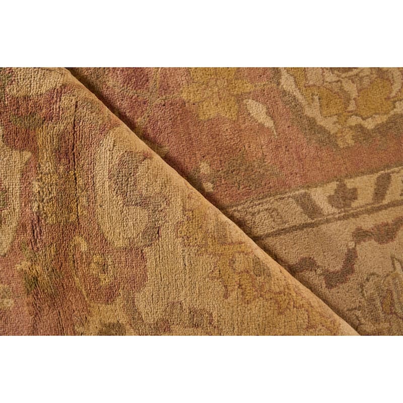 EXQUISITE RUGS ONE-OF-A-KIND Rare and Unusual Agra Hand Knotted Camel Rug - 12'3"x15'6"