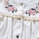 preview thumbnail 3 of 4, Newborn Baby Girl Outfit Set - Flower Embroidered Layette & Lace Details