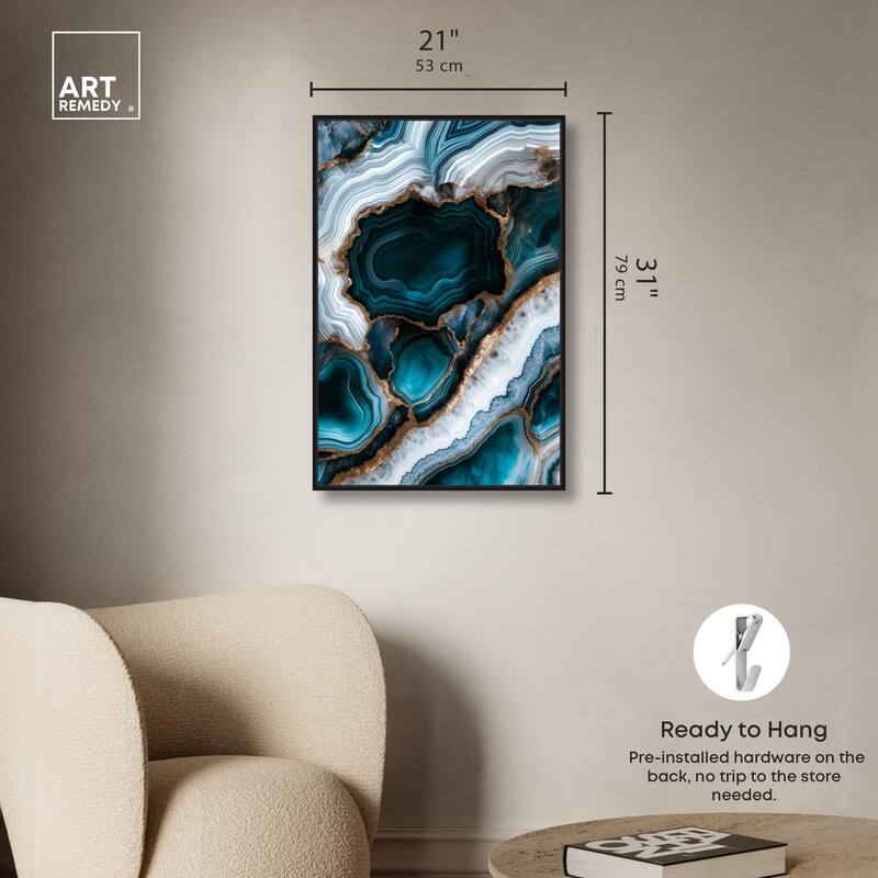Teal Tectonic I Canvas by Art Remedy