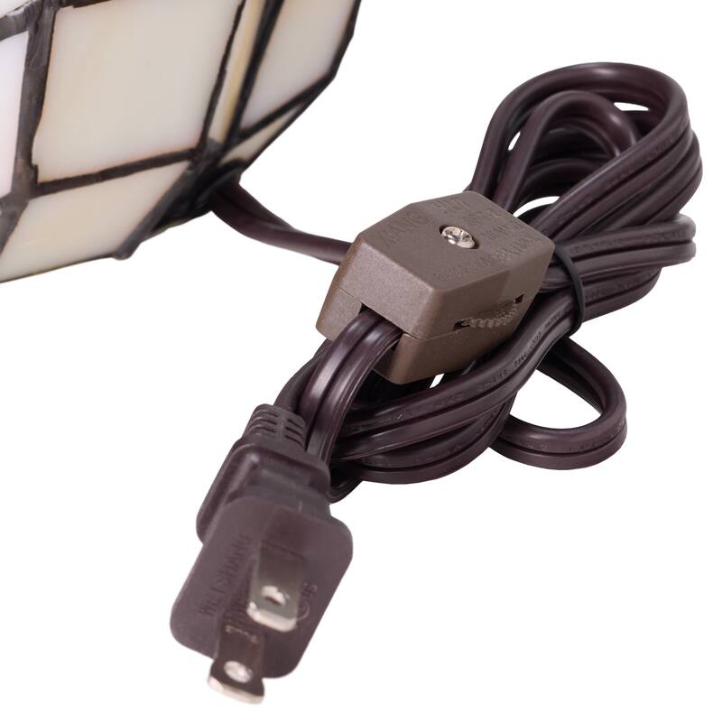 9" H Patch the Pumpkin Stained Glass Accent Lamp - 8.25"L x 8.25"W x 9"H