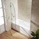 preview thumbnail 7 of 13, Vigo Orion 58" High x 34" Wide Hinged Frameless Tub Shower Door with