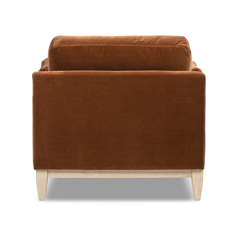 Pasadena 63" Loose Pillow Back Velvet Upholstered Chaise Lounge Chair - 63"W X 37"D X 35.5"H