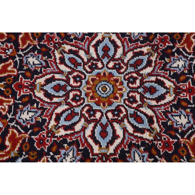 Red Floral Kashan Turkish Area Rug Home Decor Machine-Made Carpet - 9'9" x 13'4"