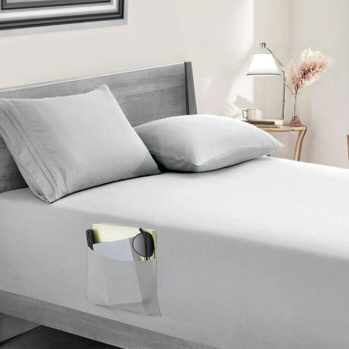 Organic Club Percale Cotton Fitted Sheet with Pocket