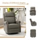 preview thumbnail 11 of 34, Alina Modern Genuine Leather Swivel Rocker Nursery Manual Recliner Chair with Rolled Arms by HULALA HOME