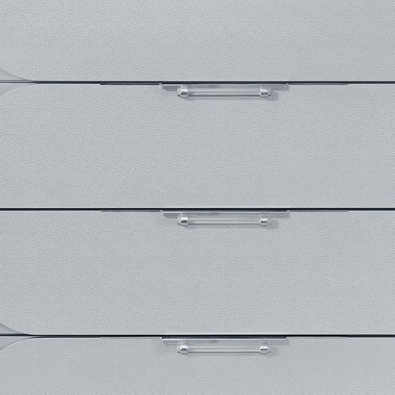 HomeRoots 38" Silver Wood Five Drawer Dresser