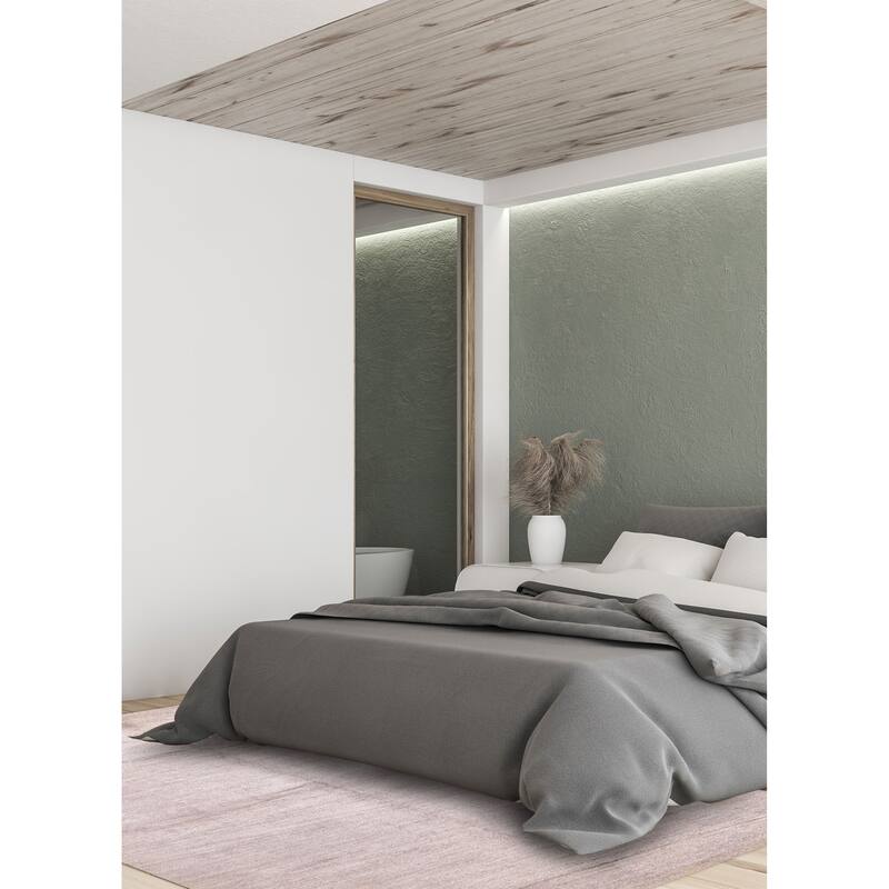 ECARPETGALLERY Hand-knotted Loreto Grey Silk Rug - 9'2 x 14'3